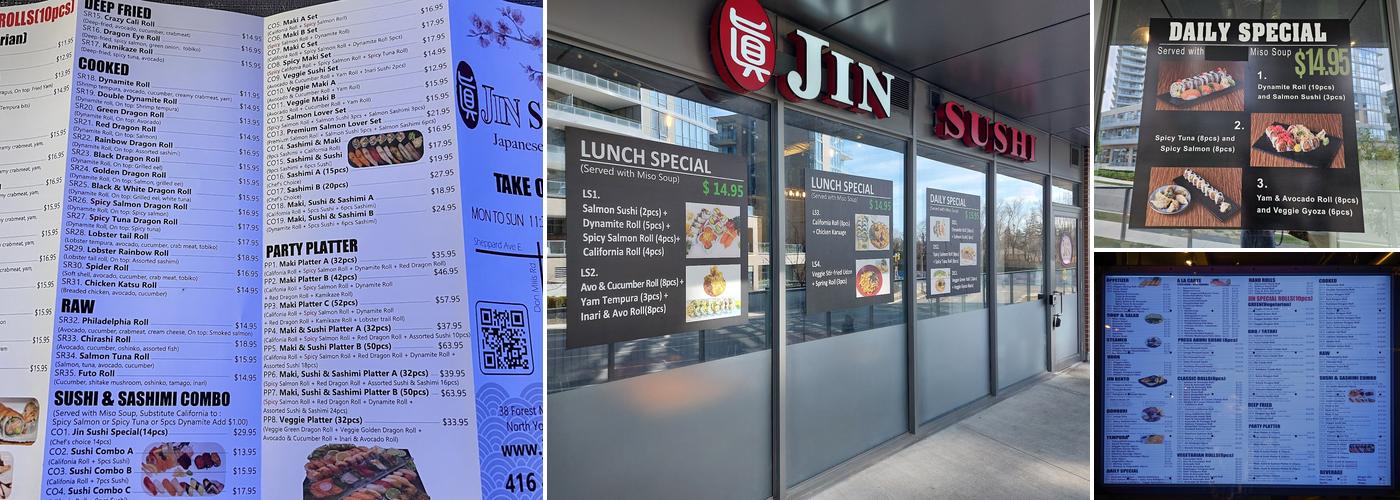 JIN SUSHI Menu