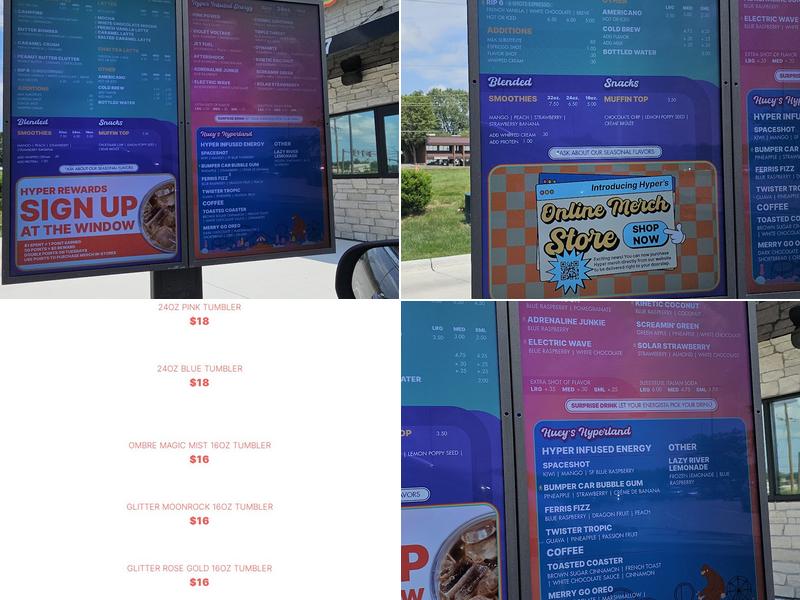 Hyper Energy Bar Urbandale Menu