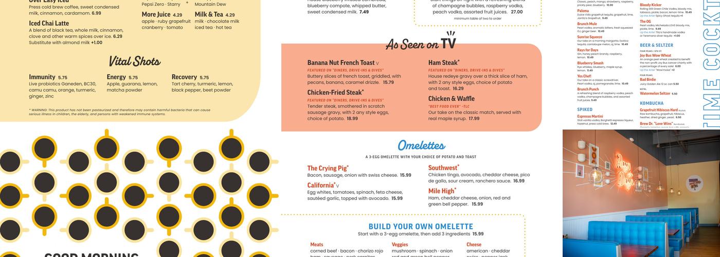Over Easy Menu