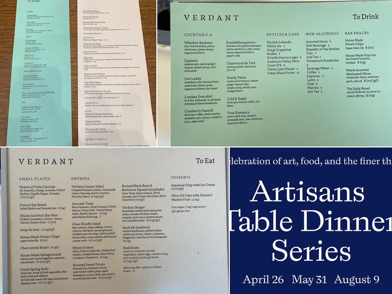 Verdant Menu