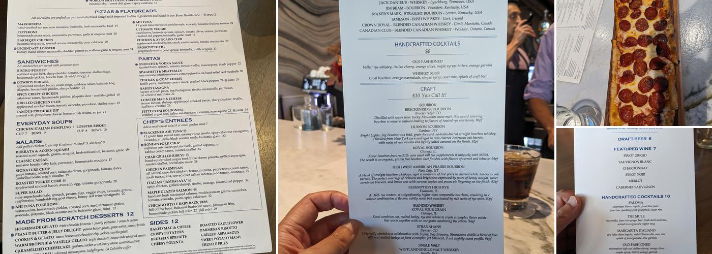 Pinstripes Menu