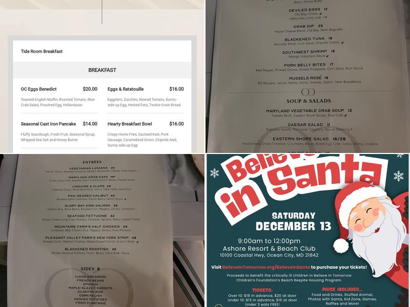 Tide Room Menu