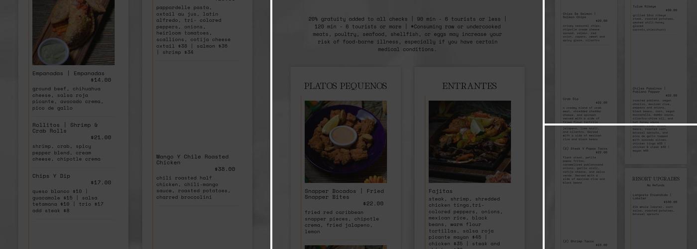 Tulum Kitchen and Bar Menu