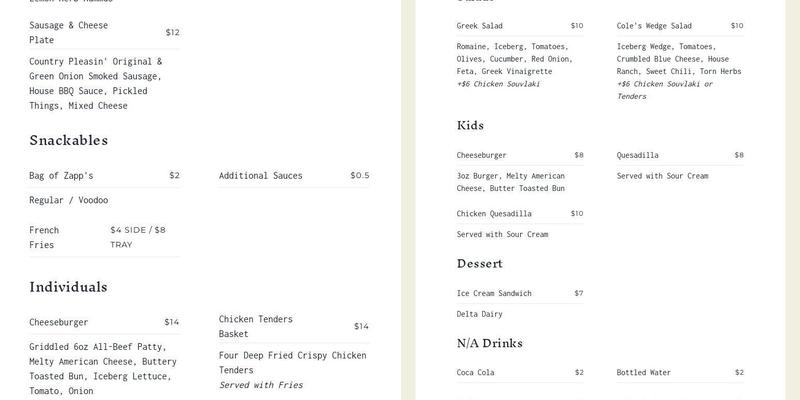 Circle and Square Menu