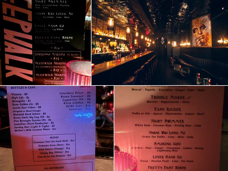 Sleepwalk Menu