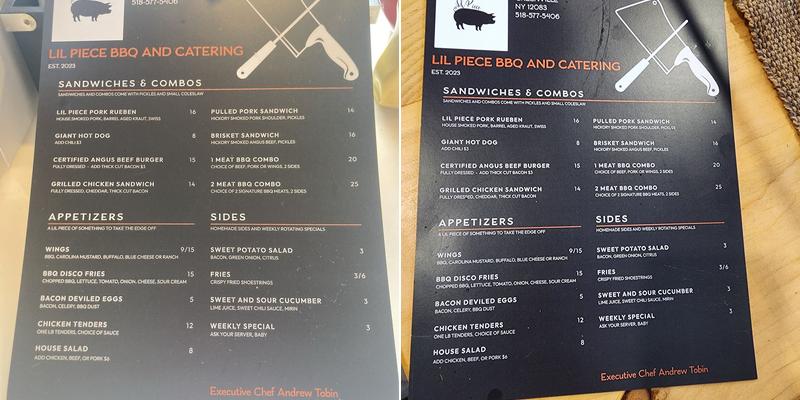 Lil' Piece BBQ and Catering Menu