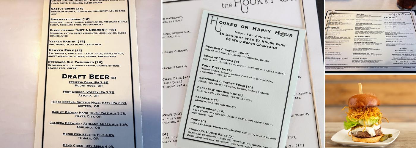 The Hook & Plow Bend Menu