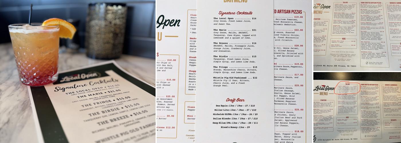 The Local Open Menu