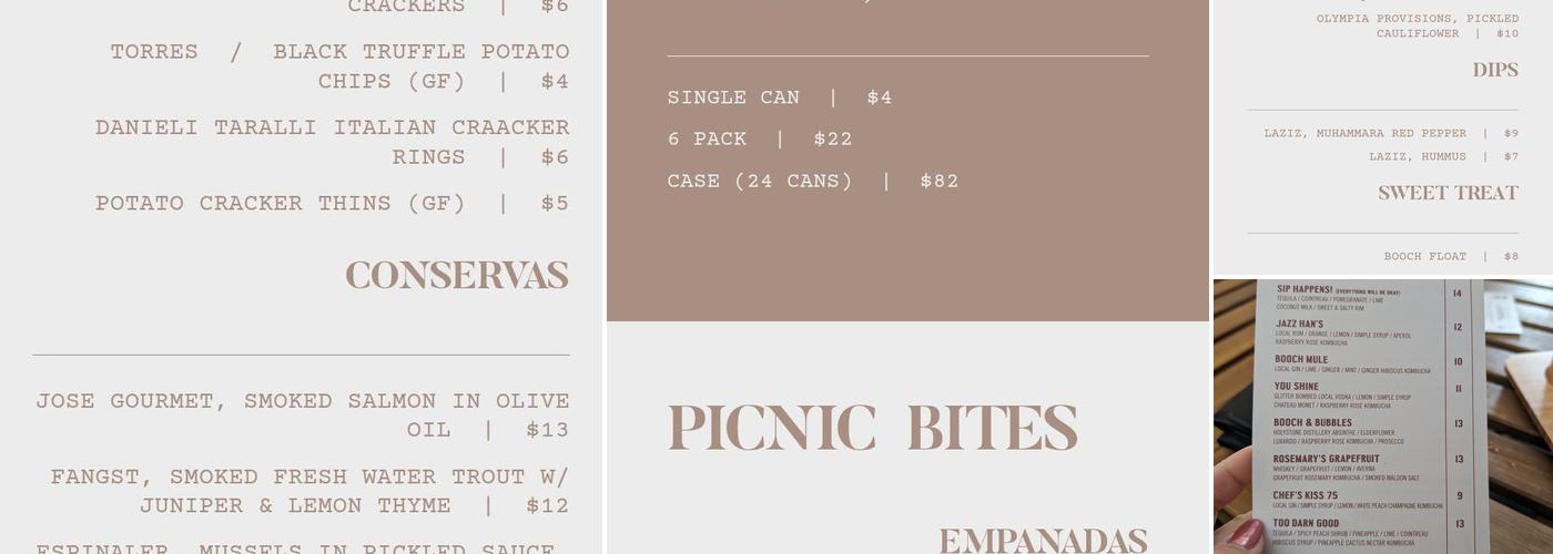 HK Brewing Collective Taproom & Bar / Han's Kombucha Menu