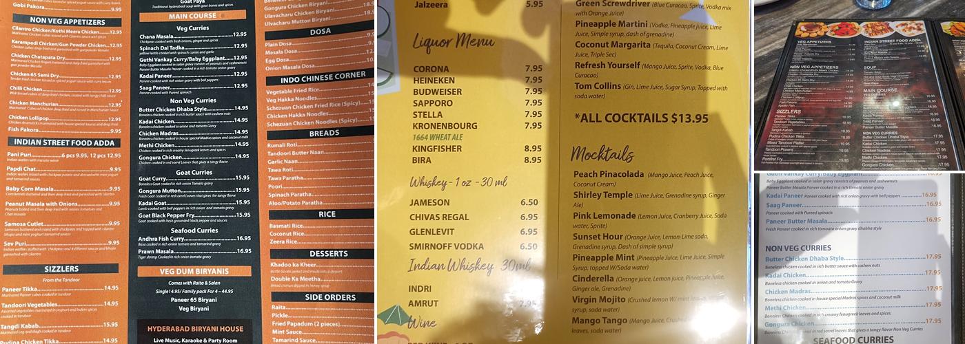 Hyderabad Biryani House Menu