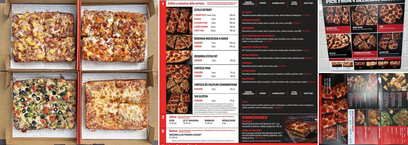 Jet's Pizza Menu