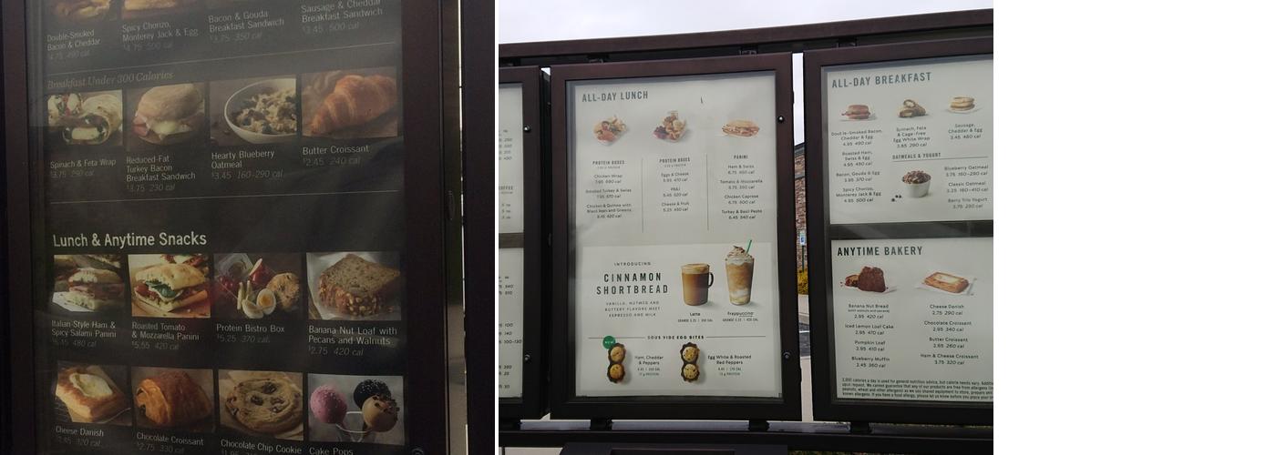 Starbucks Menu