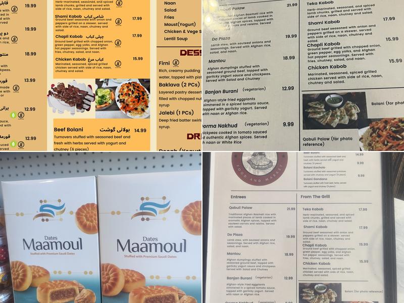 Kabul Corner Menu
