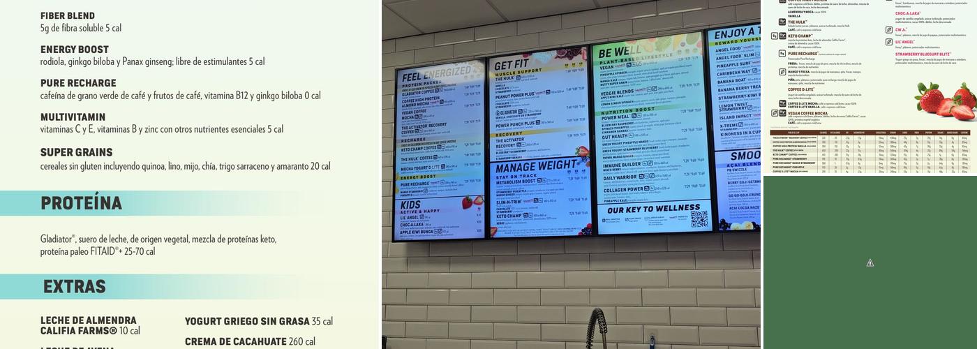 Smoothie King Menu