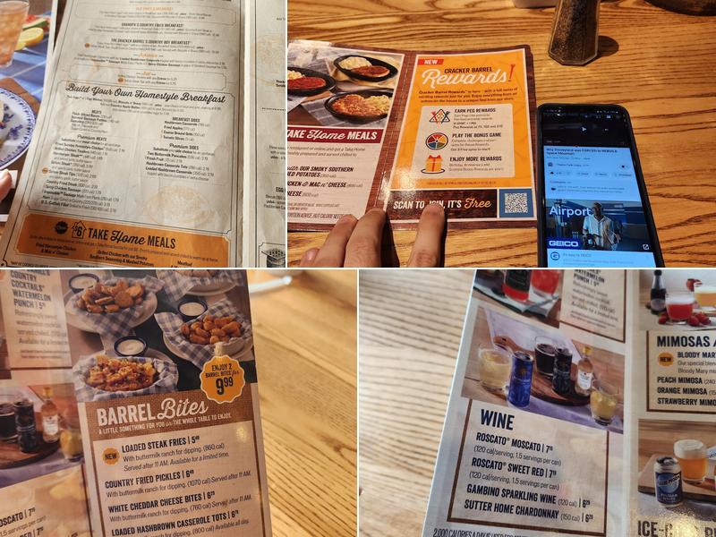 Cracker Barrel Old Country Store Menu