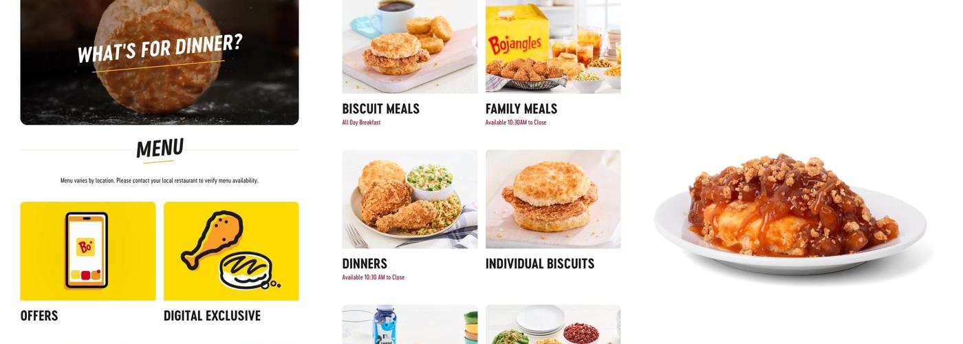 Bojangles Menu