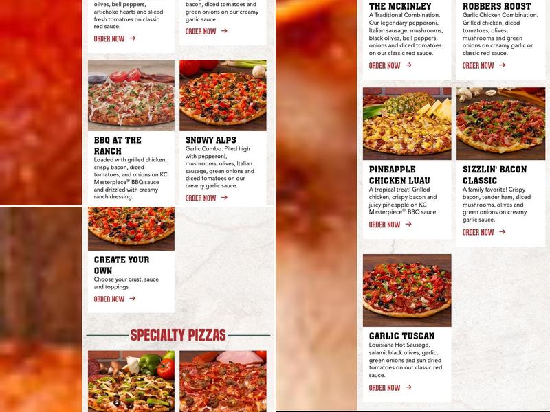 Mountain Mike's Pizza Menu