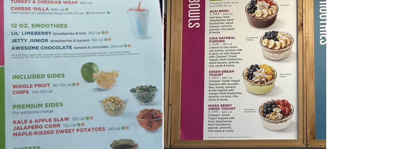 Tropical Smoothie Cafe Menu