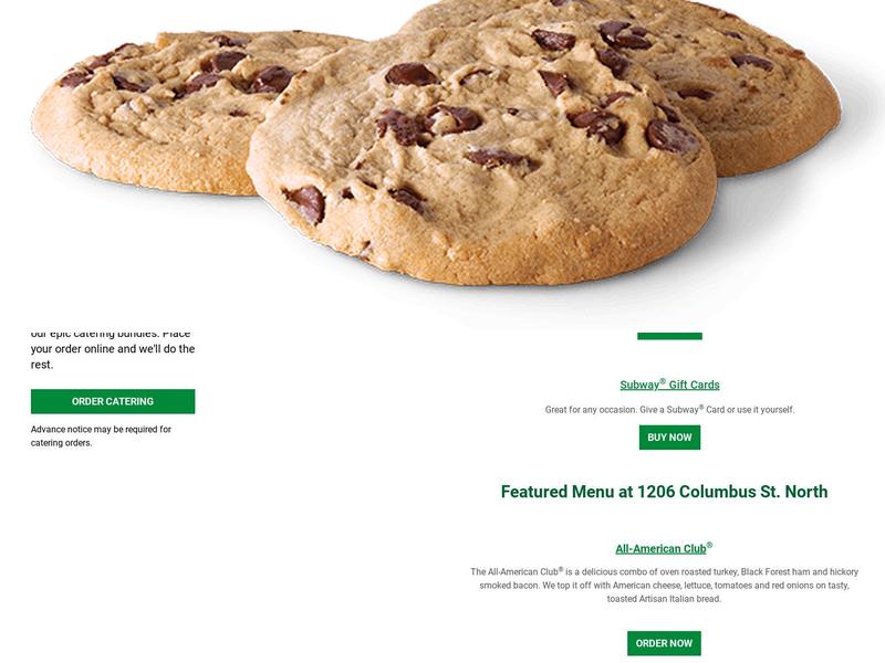 Subway Menu