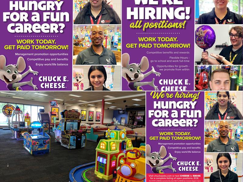 Chuck E. Cheese Menu