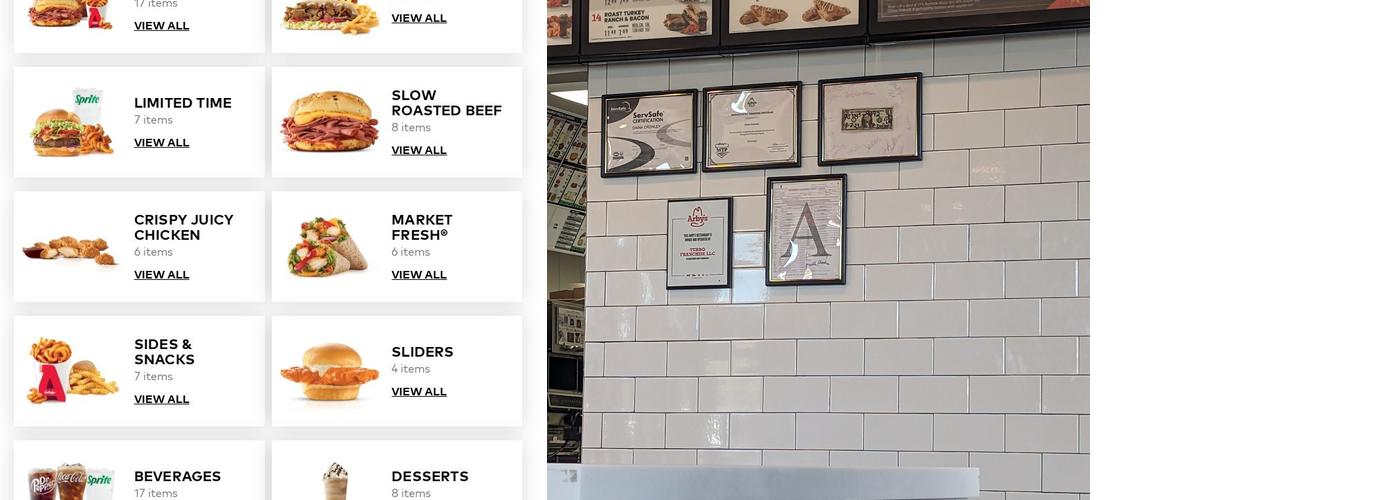 Arby's Menu