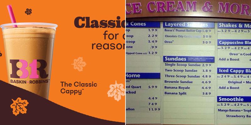 Baskin-Robbins Menu