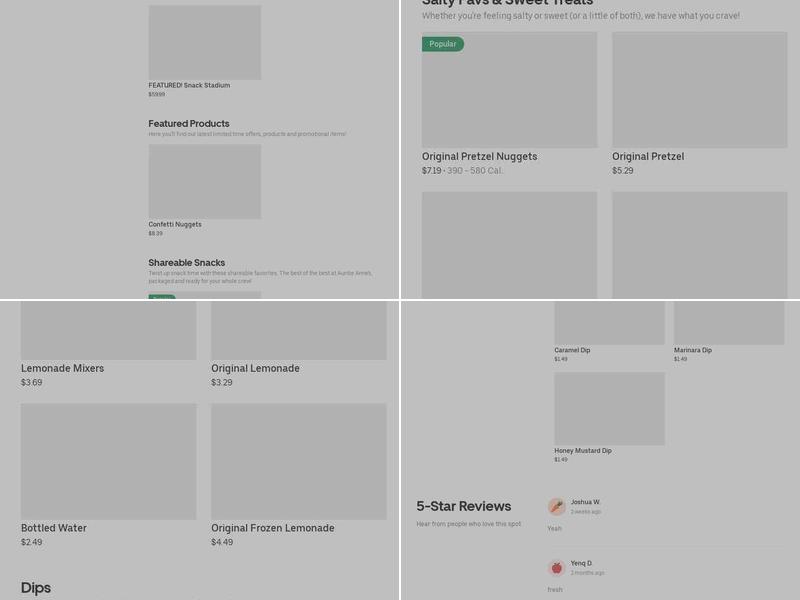 Auntie Anne’s Menu