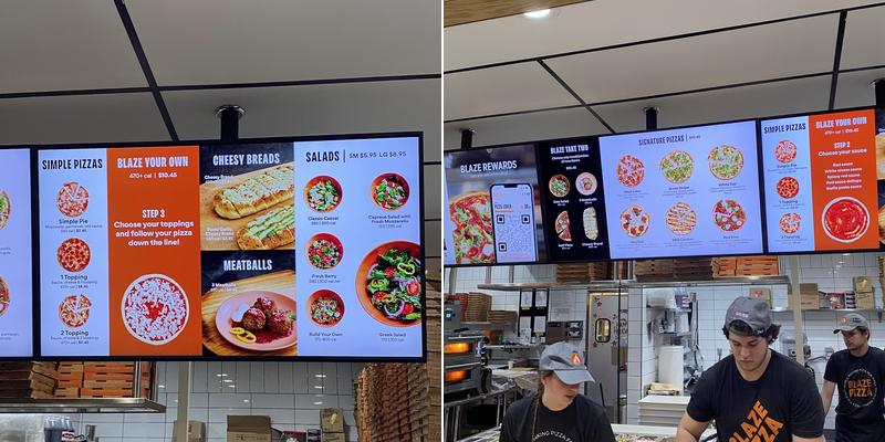 Blaze Pizza Menu