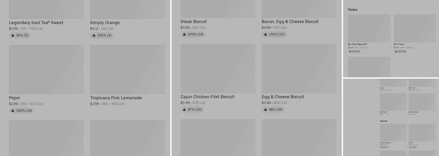 Bojangles Menu