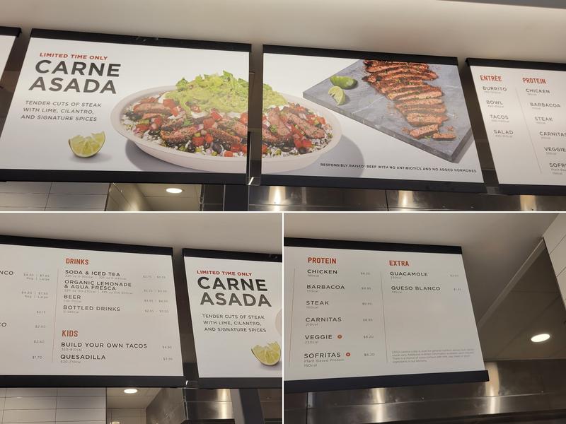 Chipotle Mexican Grill Menu