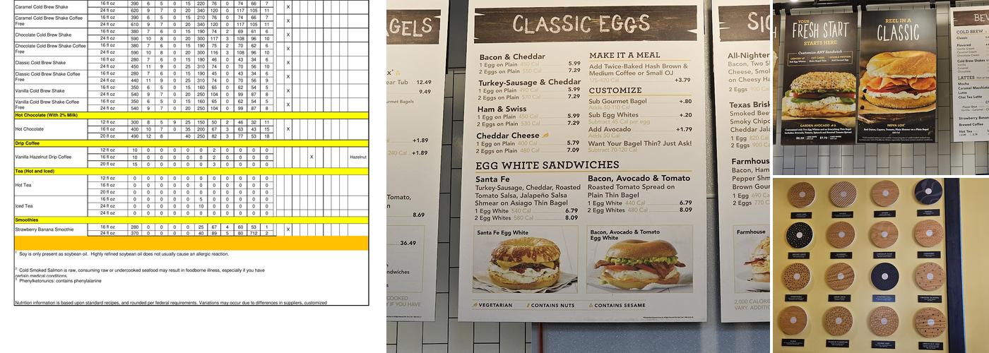 Einstein Bros. Bagels Menu