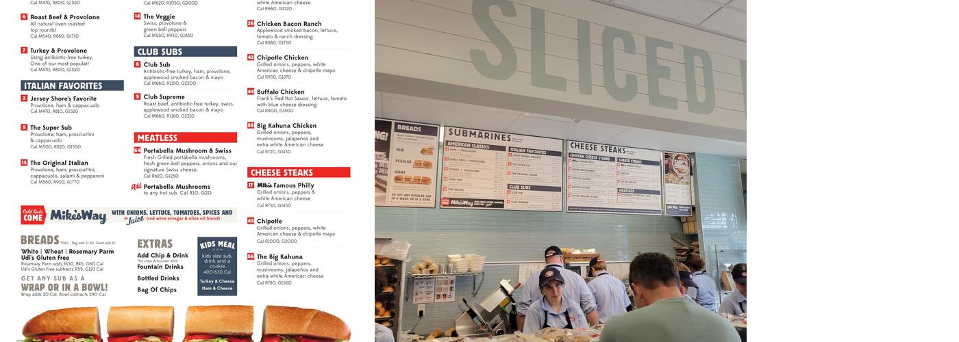 Jersey Mike's Subs Menu