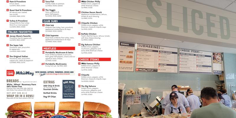 Jersey Mike's Subs Menu