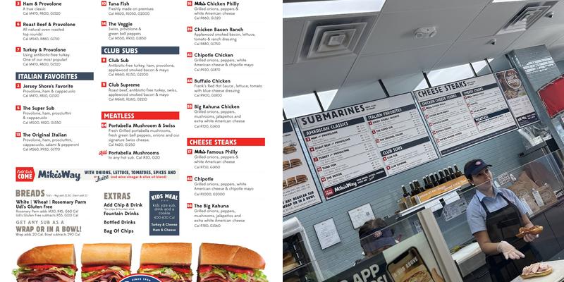 Jersey Mike's Subs Menu