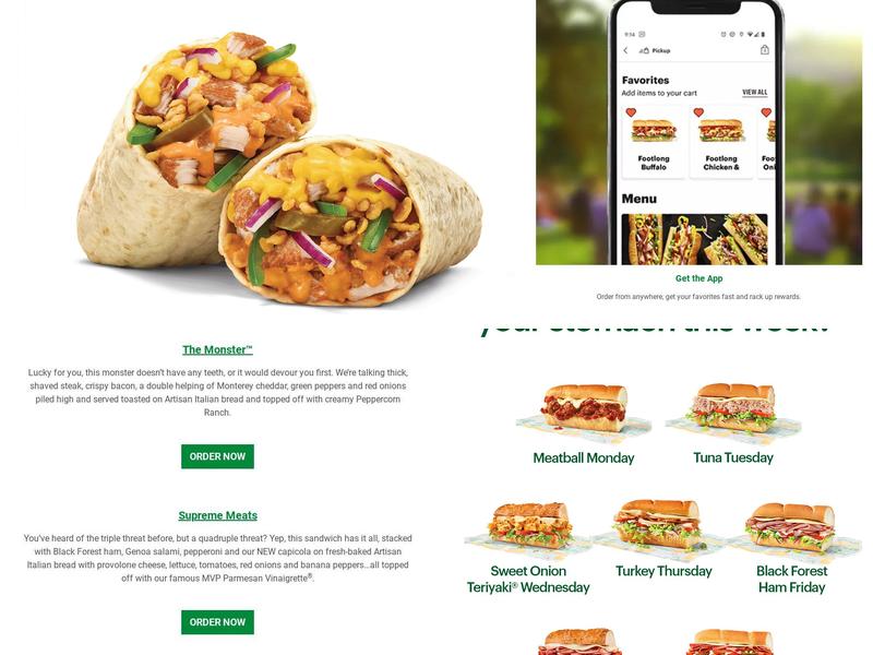 Subway Menu