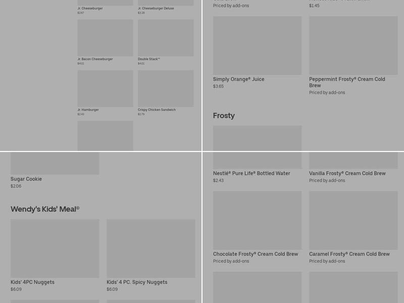 Wendy's Menu