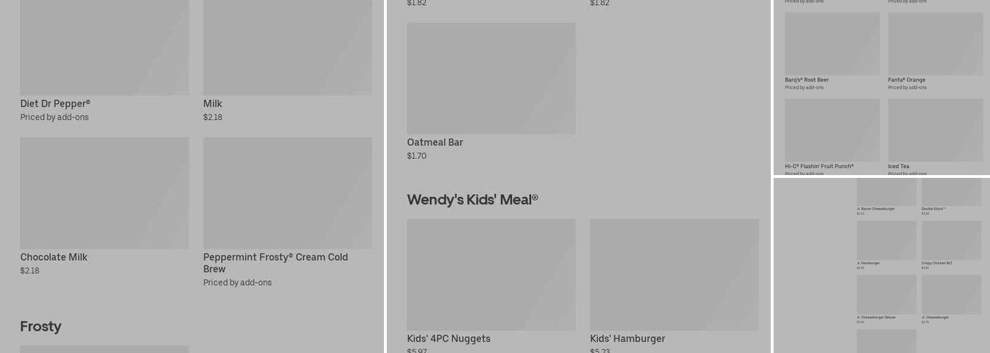 Wendy's Menu