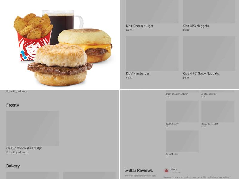Wendy's Menu