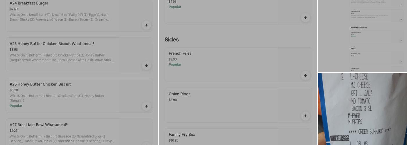 Whataburger Menu