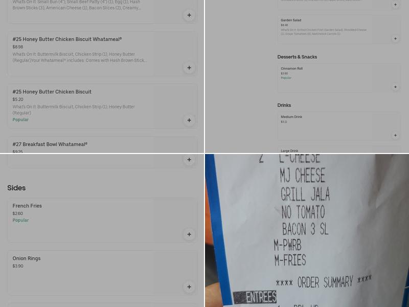 Whataburger Menu
