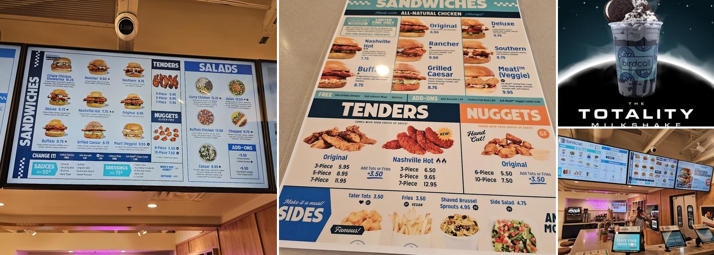 Birdcall - All Natural Chicken Menu