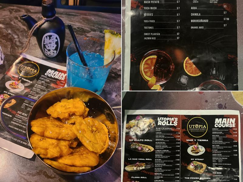 Utopia Restaurant and Bar Menu