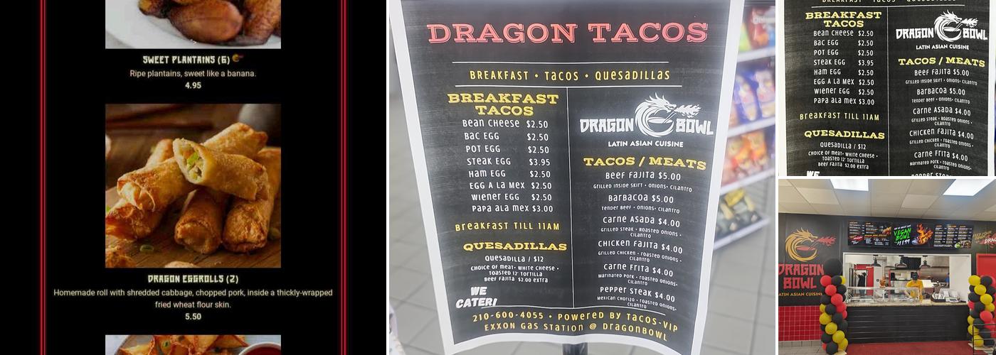 Dragon Bowl Latin-Asian Cuisine Menu