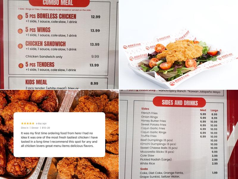 Rokstar Chicken Long Island City Menu