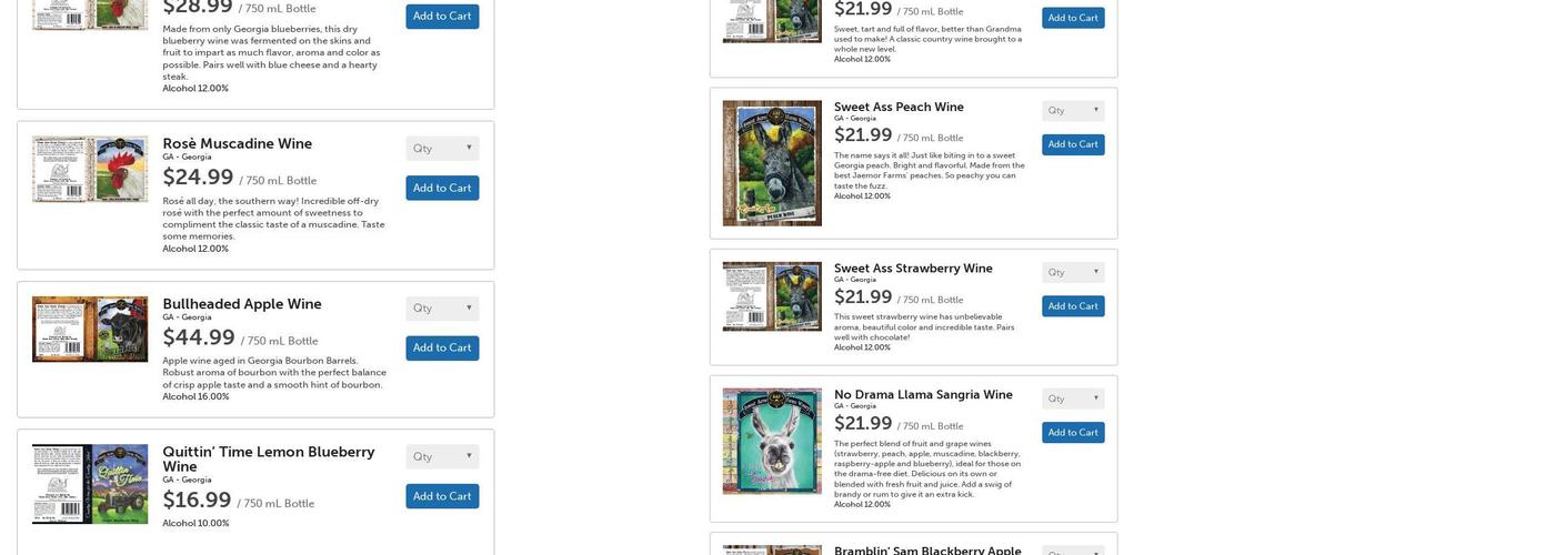 Sweet Acre Farms Winery Tasting Room (Helen) Menu