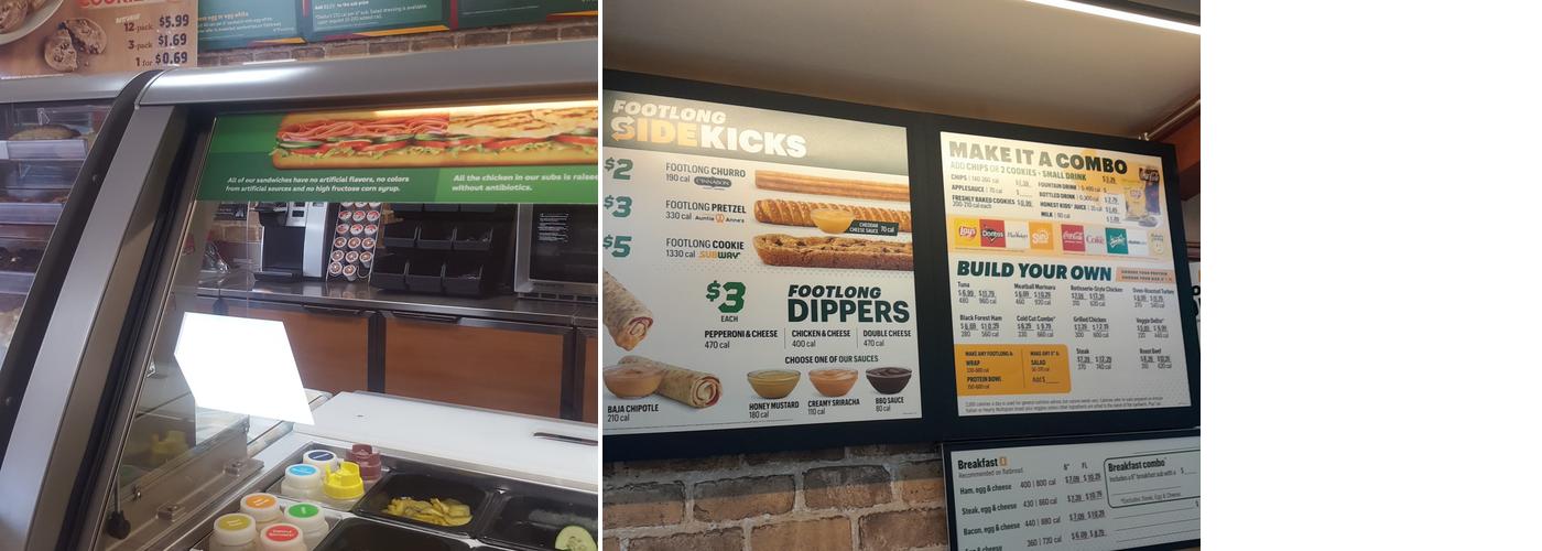 Subway Menu