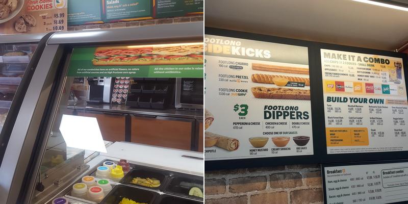 Subway Menu