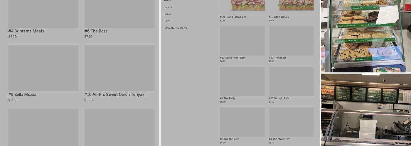 Subway Menu