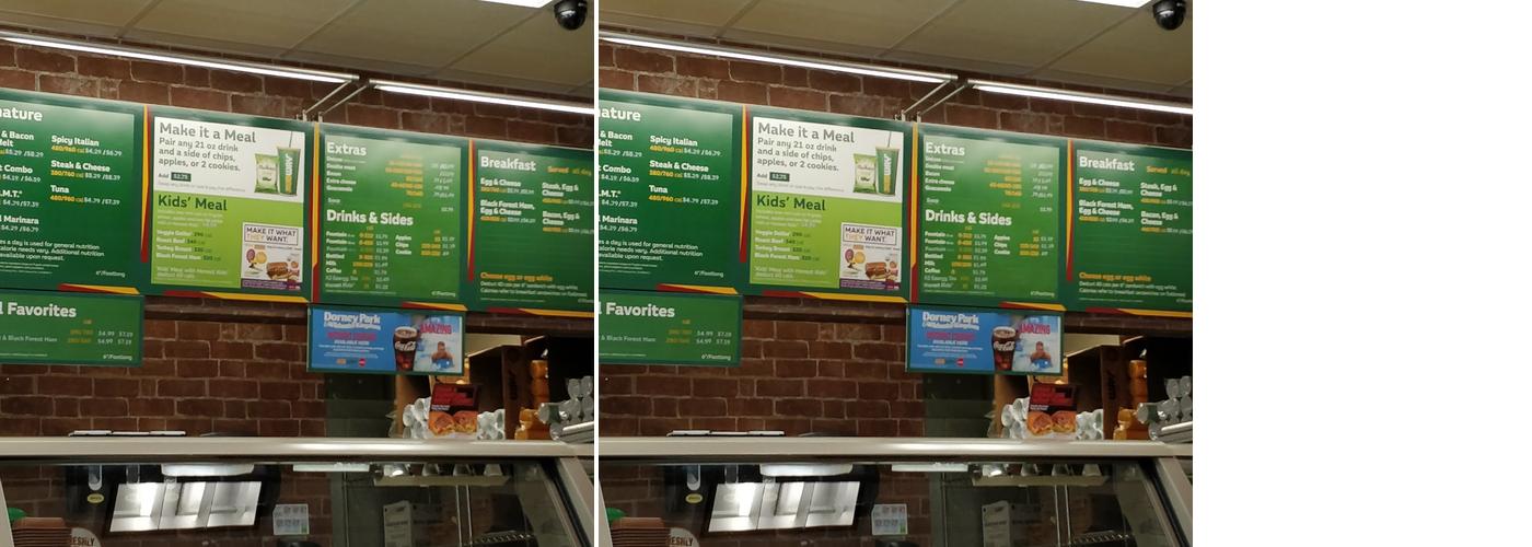 Subway Menu