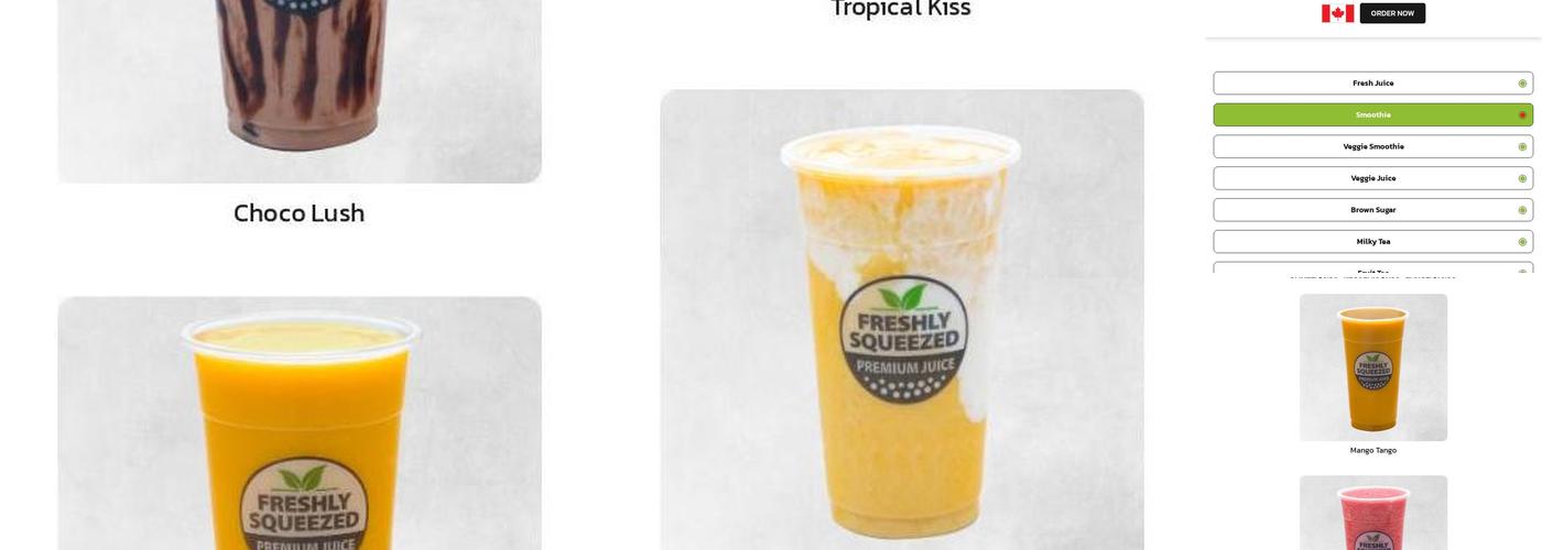 Freshly Squeezed Menu